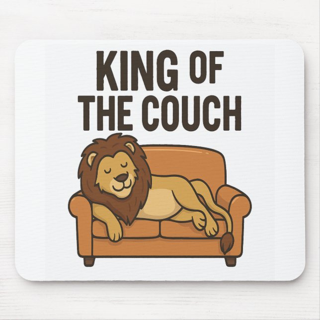 King of the Couch Mouse Pad (Front)