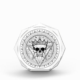 King of the Dead: Dark Royal Vampire Sigil White Photo Block