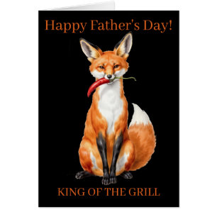 King of the Forest Fox Happy Fathers Day Card