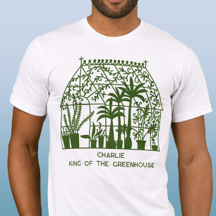 King of the Greenhouse Personalized Gardening T-Shirt