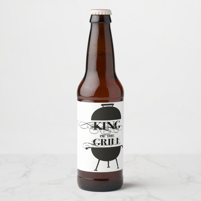 King Of The Grill Beer Bottle Label (Front)