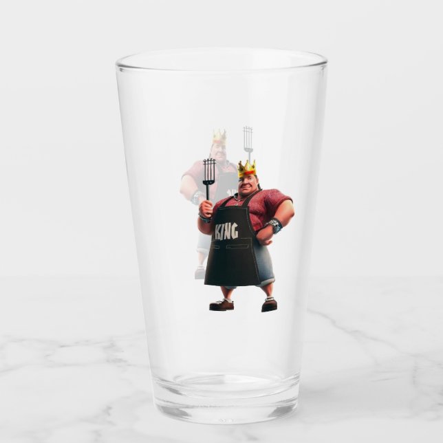 King of the Grill Beer Glass (Front)