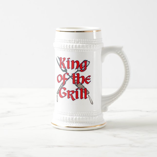 King of the Grill Beer Stein (Right)