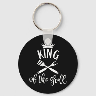 King Of The Grill. Best Barbeque Design Idea Keychain