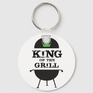 King Of The Grill, Black Green Crown Keychain