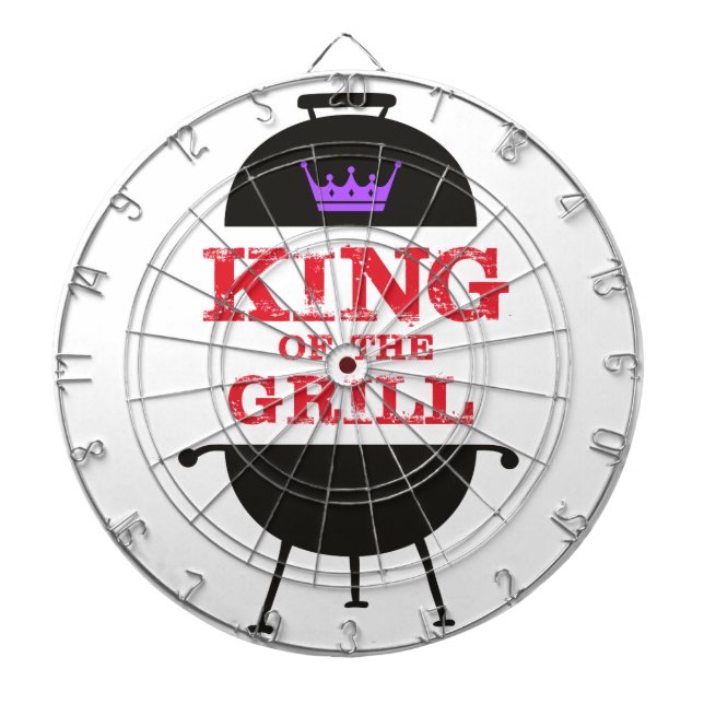 King Of The Grill, Black Purple Crown Red Dartboard (Front)
