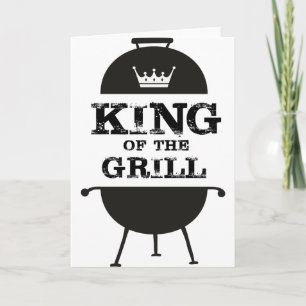 King Of The Grill, Black White Crown Card