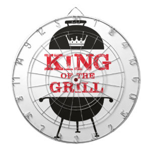 King Of The Grill, Black White Crown Red Dartboard