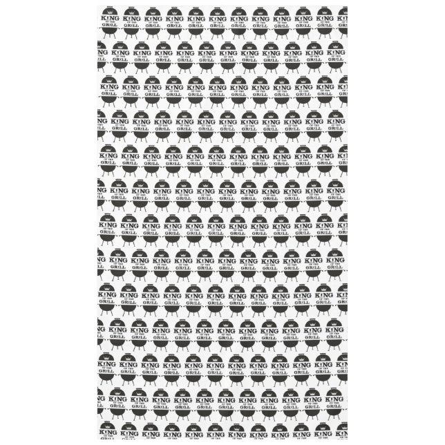 King Of The Grill, Black White Crown Tablecloth (Front)