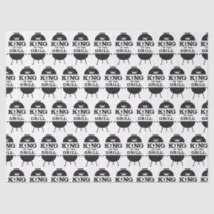 King Of The Grill, Black White Crown Tissue Paper