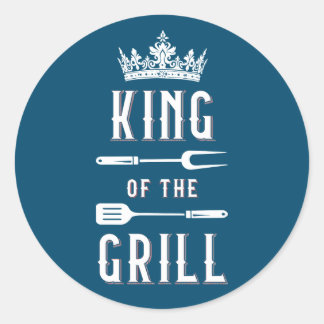 King of the Grill Classic Round Sticker