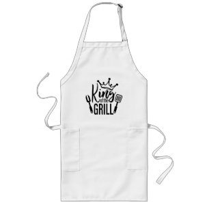 King of the Grill (costomizable) Long Apron