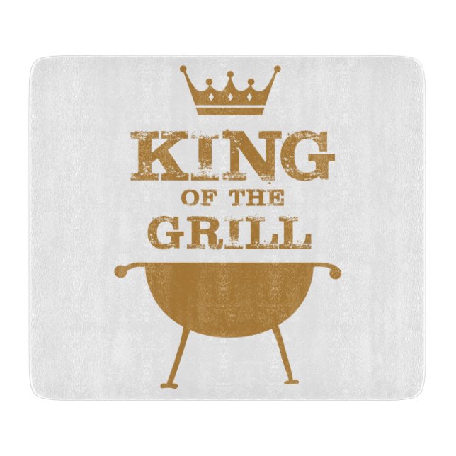 King Of The Grill, Gold Cutting Board (Front)