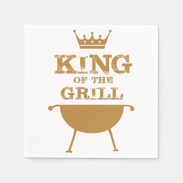 King Of The Grill, Gold Napkin (Front)