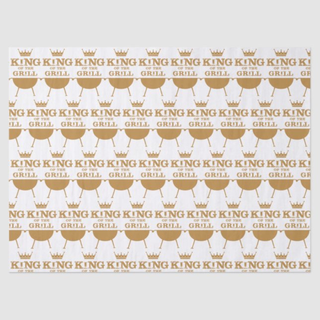 King Of The Grill, Gold Tissue Paper (Front)