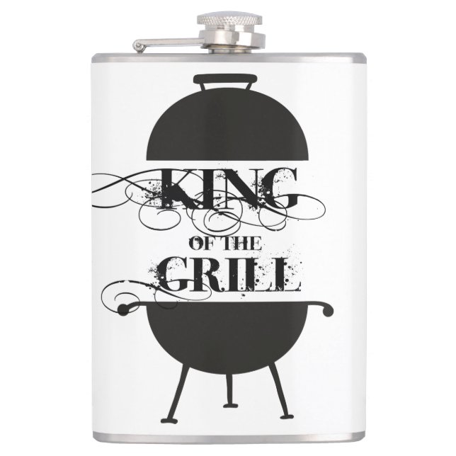 King Of The Grill Hip Flask (Front)