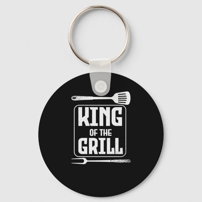 King of the GRILL Keychain (Front)