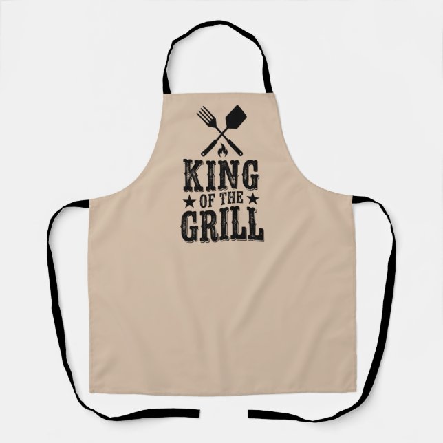 King of The Grill Personalized BBQ Master Apron (Front)