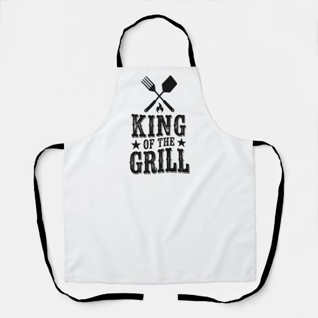 King of The Grill Personalized BBQ Master Apron (Front)