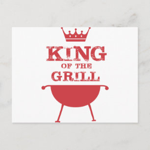 King Of The Grill, Red Postcard