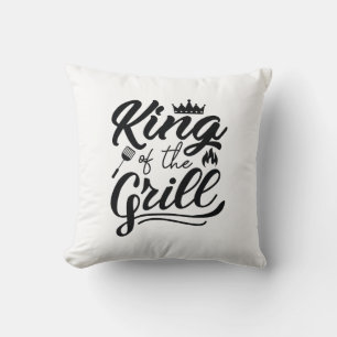 King Of The Grill Throw Pillow