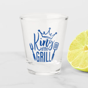 King of the Grill Typography Shot Glass