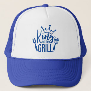 King of the Grill Typography Trucker Hat