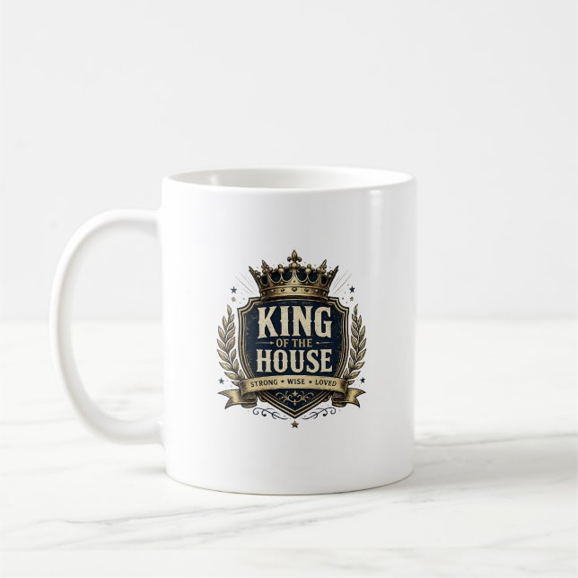 King of the House Funny Royal Dad Coffee Mug (Left)