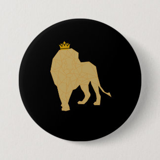 King of the Jungle Black Gold 3 Inch Round Button