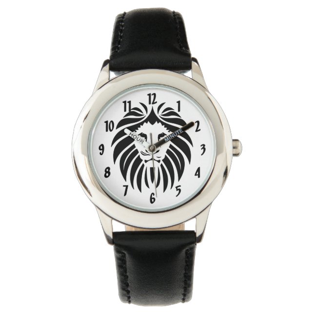 King of the Jungle Lion Face in Black Watch (Front)
