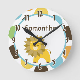 King of the Jungle Lion Safari Personalized Clock