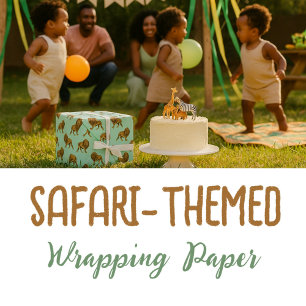 King of the Jungle Lion  Wrapping Paper Sheet