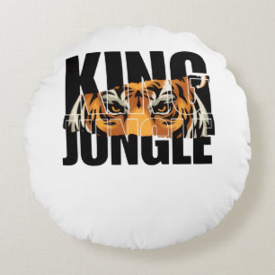 King of the Jungle Round Pillow