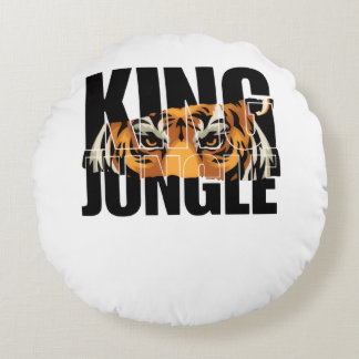 King of the Jungle Round Pillow