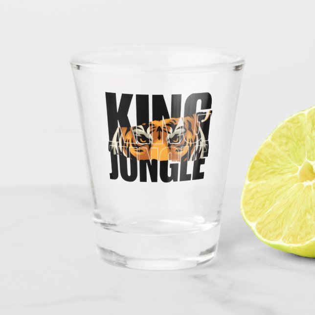 King of the Jungle Shot Glass (Front)