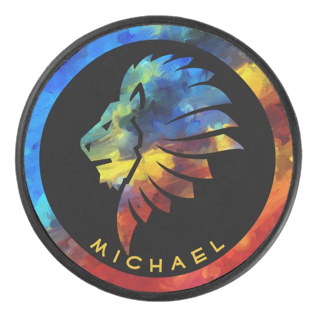 King of the jungle watercolor name monogram (Devant)