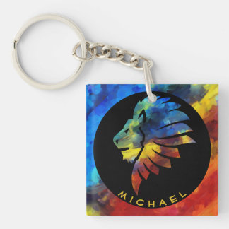 King of the jungle watercolor name monogram