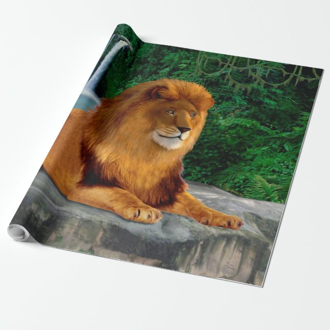 King of the Jungle Wrapping Paper (Unrolled)