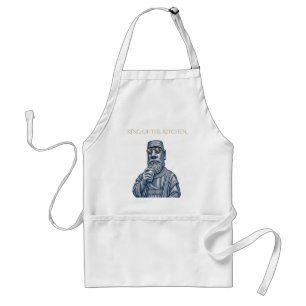 KING OF THE KITCHE Vintage Art Apron