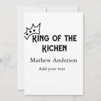 King of the kitchen add name chef bakery cooking t
