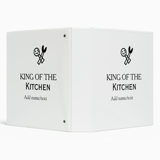 King of the kitchen chef cooking add name crown ha binder (Background)