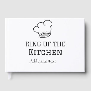 King of the kitchen chef cooking add name crown ha guest book