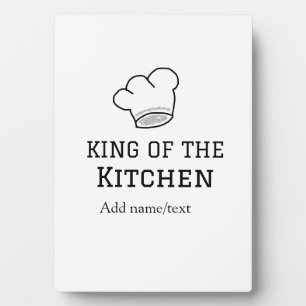 King of the kitchen chef cooking add name crown ha plaque