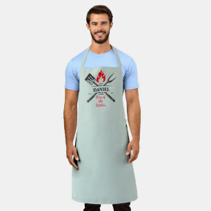 King of the Kitchen Customizable Eucalyptus Green Apron