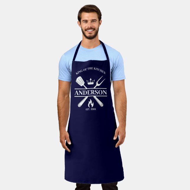  King of the Kitchen Personalized BBQ Apron (Worn)