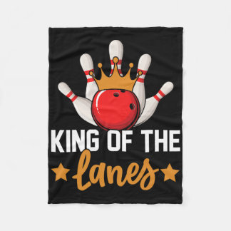 King Of The Lanes I Bowling  Fleece Blanket