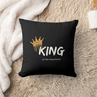 king of the mountain throw pillow