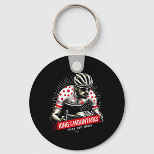King Of The Mountains Polka Dot Jersey Cycling Cli Keychain