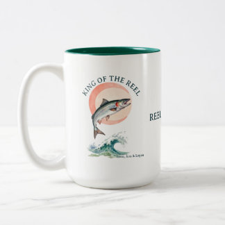 King of the Reel Salmon Fishing Two Tone Mug