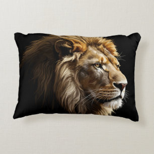 King of the Savannah Glossy Accent Pillow